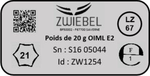 Zwiebel - étiquette poids